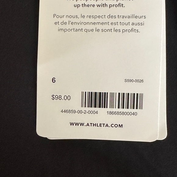 Brand New Athleta Expedition Dress Black Size 6 Shorts Athletic Knee Sleeveless - Picture 6 of 9